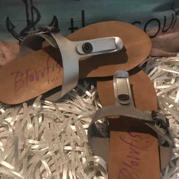 Blowfish Malibu Shoes - Blowfish Malibu silver sandals size 8.5